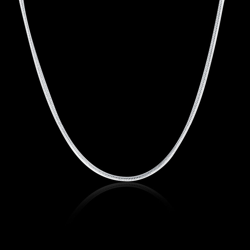 Top quality 50 pcs 925 Sterling Silver Smooth Chains Necklace Lobster Clasps Chain Jewelry Findings Size 1 MM 16inch --- 24inch