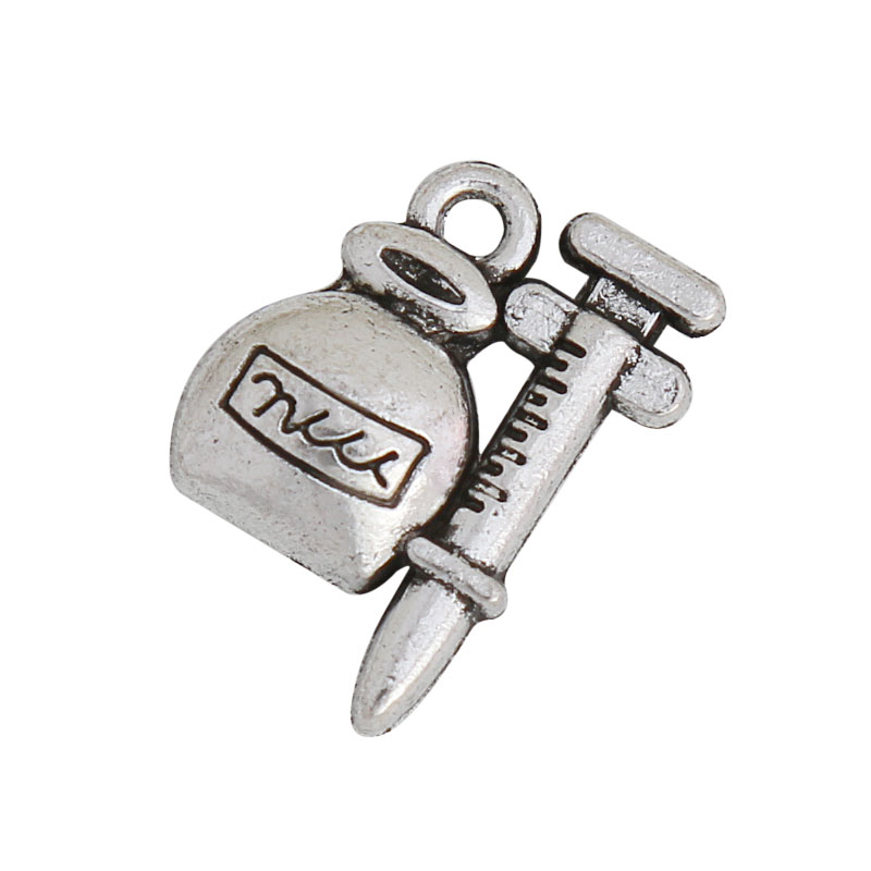 Hot Sale Alloy Injector Shape Medical Tool Charms For Nurse Gifts 100pcs/lot AAC1284
Hot Sale Alloy Injector Shape Medical Tool Charms For Nurse Gifts 100pcs/lot AAC1284