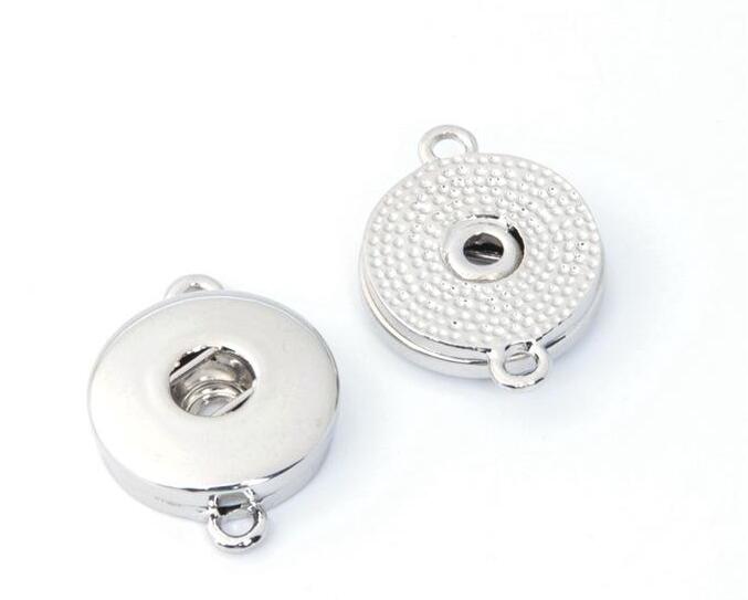20pcs/lot 18mm sliver Noosa Ginger Snap Base Interchangeable Accessories for Jewelry Snap Button Base DIY Jewelry Accessory Fit Bracelet