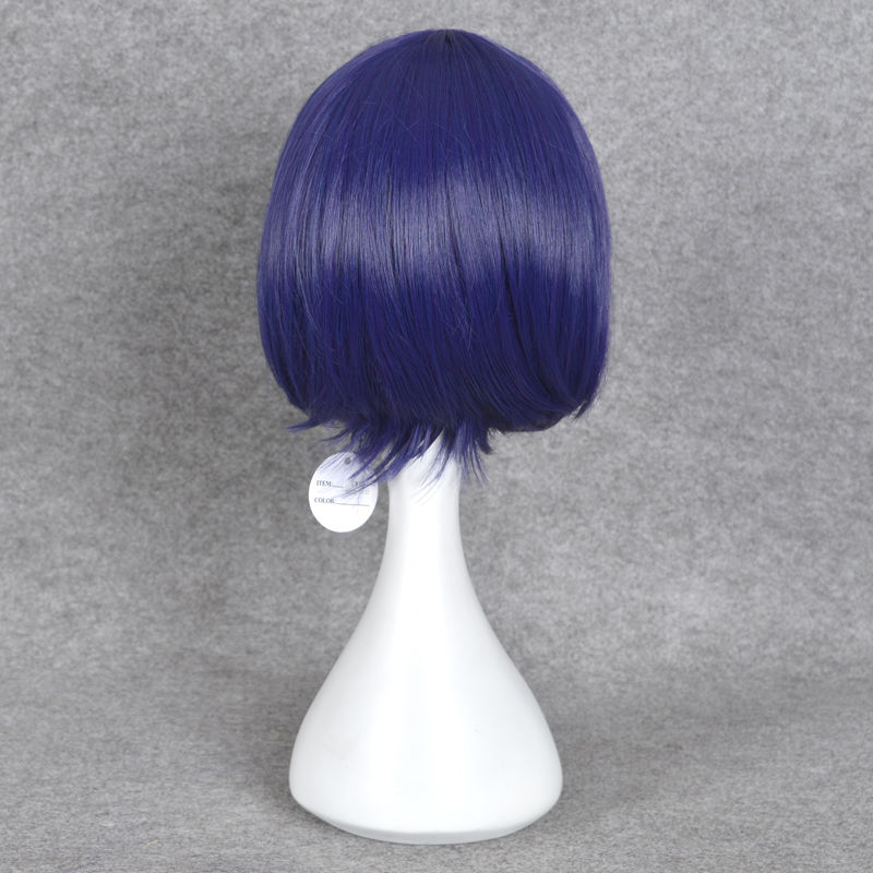 GAME halo Cortana cosplay wig short bob purple blue hair Halloween full wigs