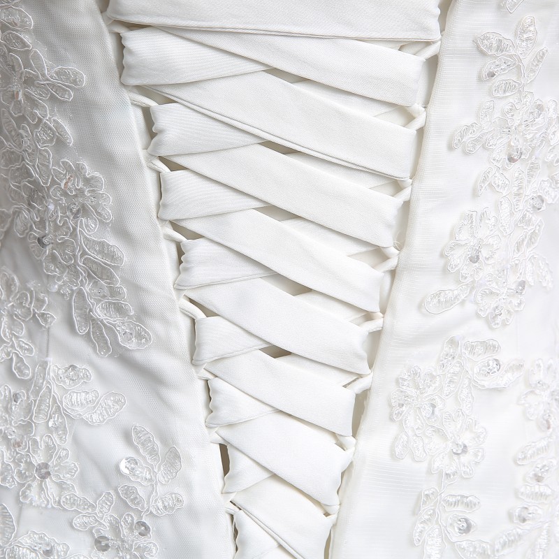 New White Lace Mermaid Wedding Dresses 2022 Sweetheart Appliques Party Bridal Gowns Stock 6-16 QC 331