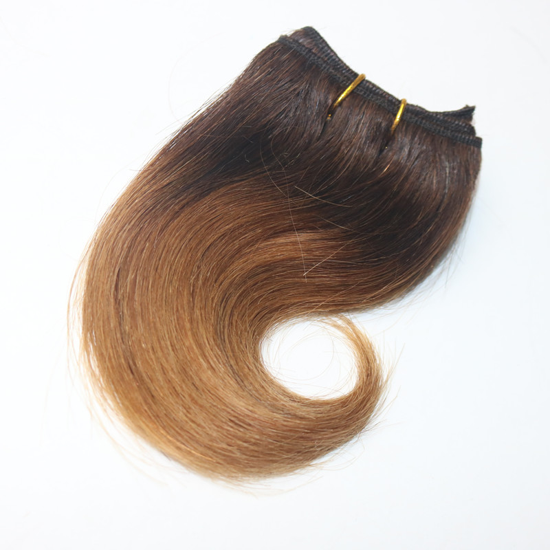 High Quality Hair Products 6 Inch Brazilian Hair Ombre Color Body Wave 100% Human Hair Extension