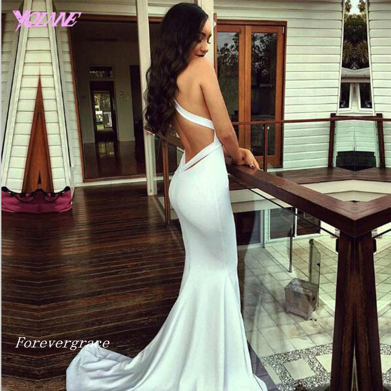 Fashion Backless Burgundy Mermaid Prom Dress Deep V-Neck Long Sleeveless Formal Evening Party Gown Custom Made Plus Size