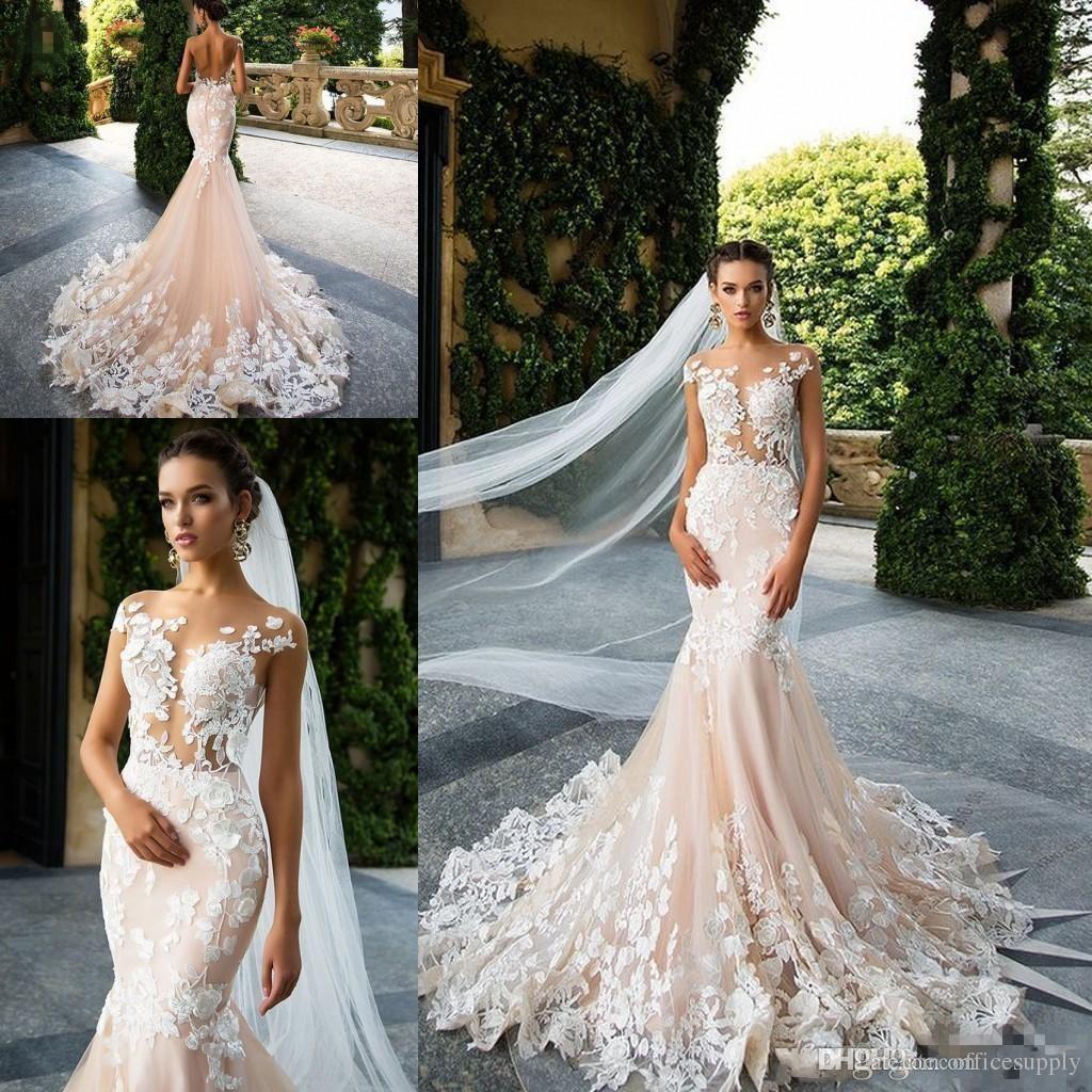 Mermaid Wedding Dresses Sheer Neck Cap Sleeve Lace Appliques Illusion Bodicese Bridal Gowns Wedding Dress Vestios De Novia, Red
Mermaid Wedding Dresses Sheer Neck Cap Sleeve Lace Appliques Illusion Bodicese Bridal Gowns Wedding Dress Vestios De Novia, Red