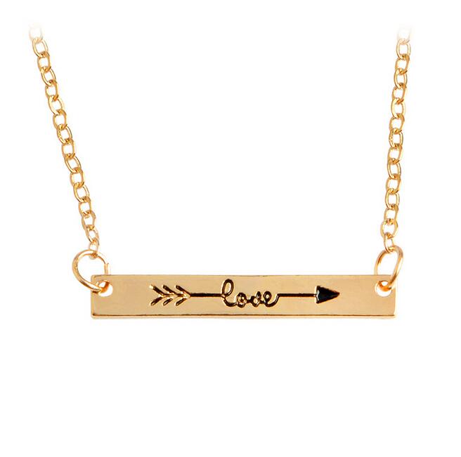 Good A++ Creative style LOVE arrow necklace jewelry WFN400 (with chain) mix order 20 pieces a lot