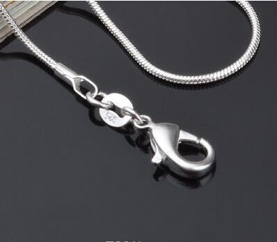 925 Sterling Silver Snake Chain Necklace for Woman Lobster Clasps Smooth Chain Fashion Jewelry Size 1mm 16 18 20 22 24 inch
