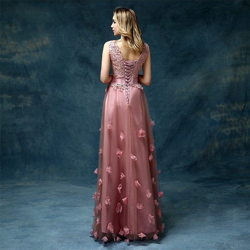cheap elegant long beautiful v neck formal evening dresses 2017 dubai kaftan a line lace flower floor length mother of the bride prom party