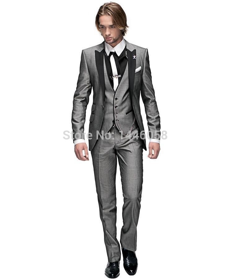 Wholesale- 2016 Italian Groomsmen Suit Business Custom Made Formal Dress Men Wedding Suits Groom Tuxedos For Men 3 Piece Suit Slim Fit, As picture
Wholesale- 2016 Italian Groomsmen Suit Business Custom Made Formal Dress Men Wedding Suits Groom Tuxedos For Men 3 Piece Suit Slim Fit, As picture