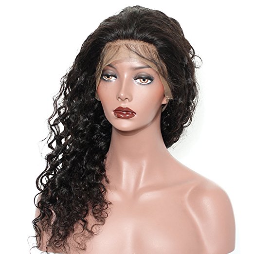 Brazilian Kinky Curly 100% virgin remy hd front Wig 150% Density Glueless 360 Lace Frontal wigs pre plucked diva1