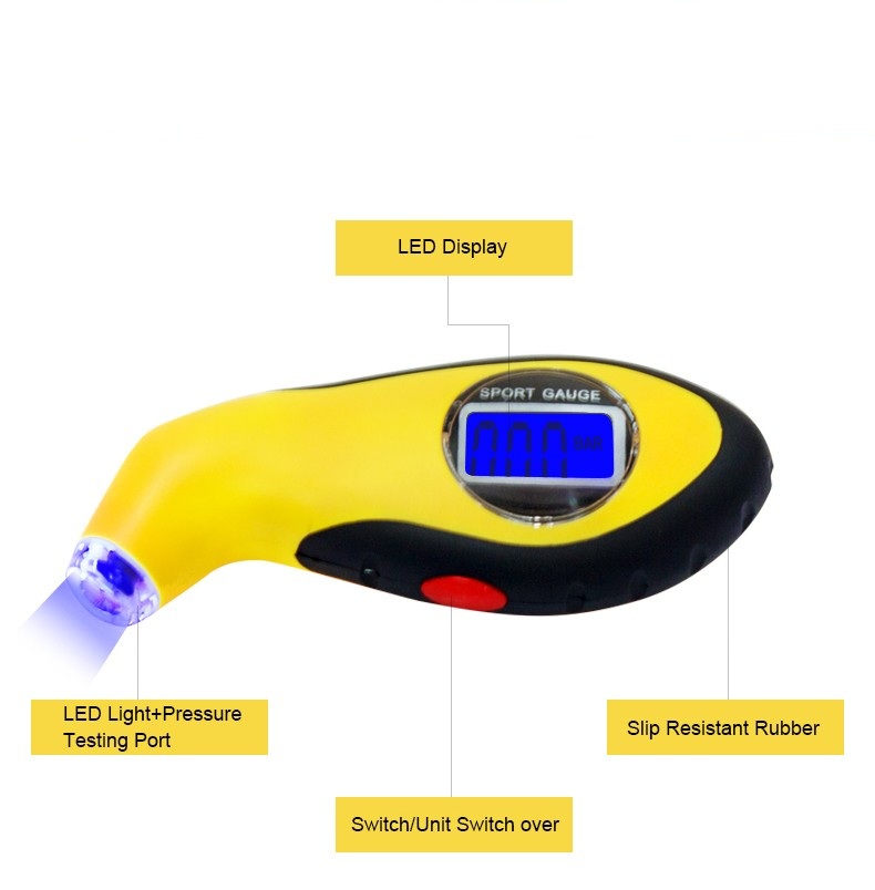 Digital LCD Car Tire Tyre Air Pressure Gauge Meter Manometer Barometers Tester Tool For Auto Car Motorcycle