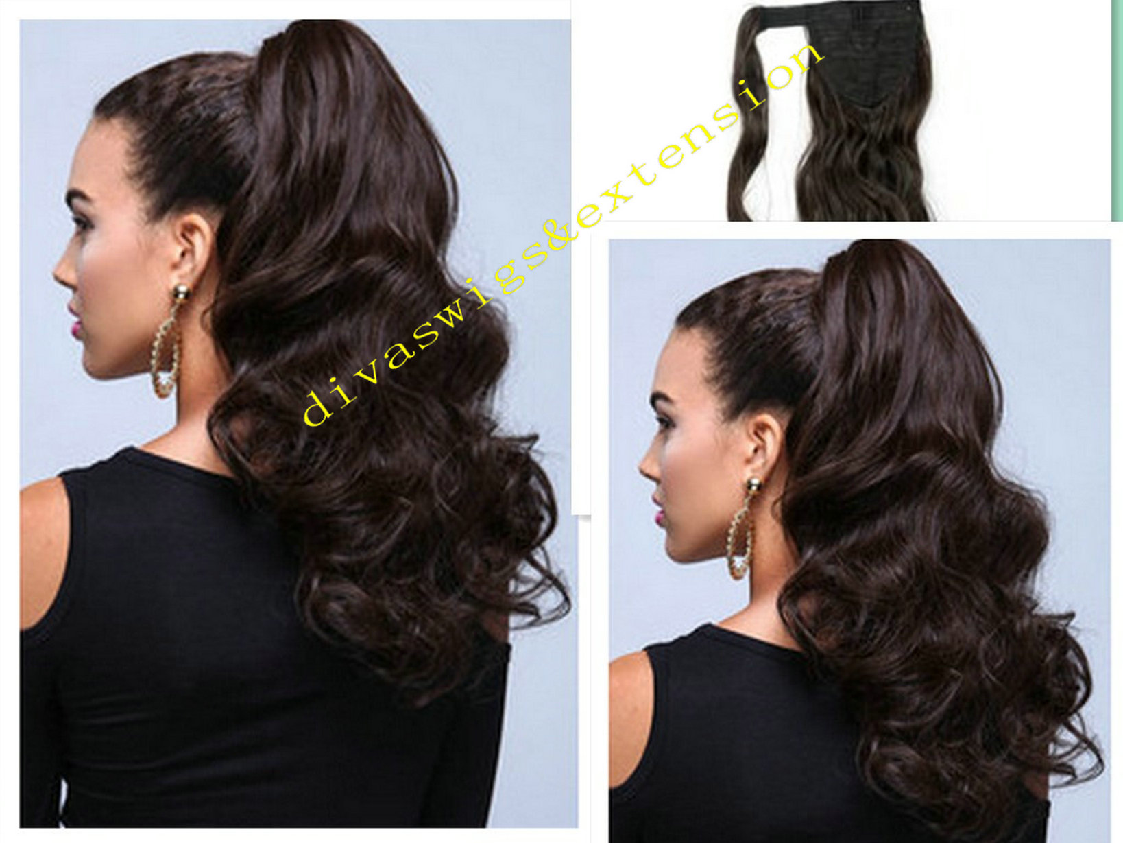 Long Human Hair Ponytail virgin Malaysia hair clip in Drawstring dark brown color 2 wrap around wavy Ponytails hairpiece 8A grade 10-22inch
Long Human Hair Ponytail virgin Malaysia hair clip in Drawstring dark brown color 2 wrap around wavy Ponytails hairpiece 8A grade 10-22inch