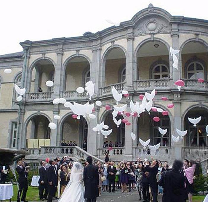 Wedding White Dove Helium Balloons Christening Party Funeral Memorial Ceremony Birthday Event entrance Decor Biodegradable favor
