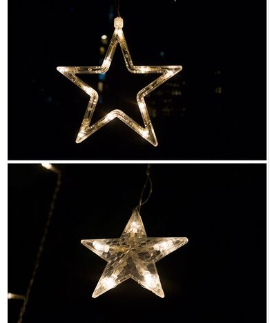 110V/220V Led Strings Flash Star Curtain Lights Lamp Christmas Wedding Bar Shop Outdoor/Indoor Waterproof Home Decorations Lights Lamp