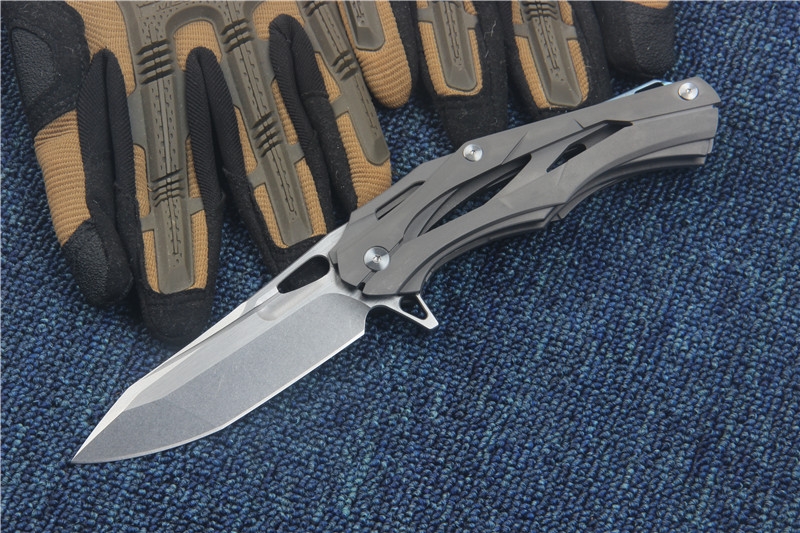 High End Survival Tactical Flipper folding knife D2 60HRC Stonewashed blade TC4 Titanium Handle EDC pocket folder knives
High End Survival Tactical Flipper folding knife D2 60HRC Stonewashed blade TC4 Titanium Handle EDC pocket folder knives
