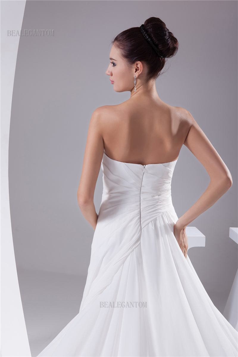newest elegant sweetheart chiffon wedding dresses aline beaded plus size wedding party bridal gowns bm41