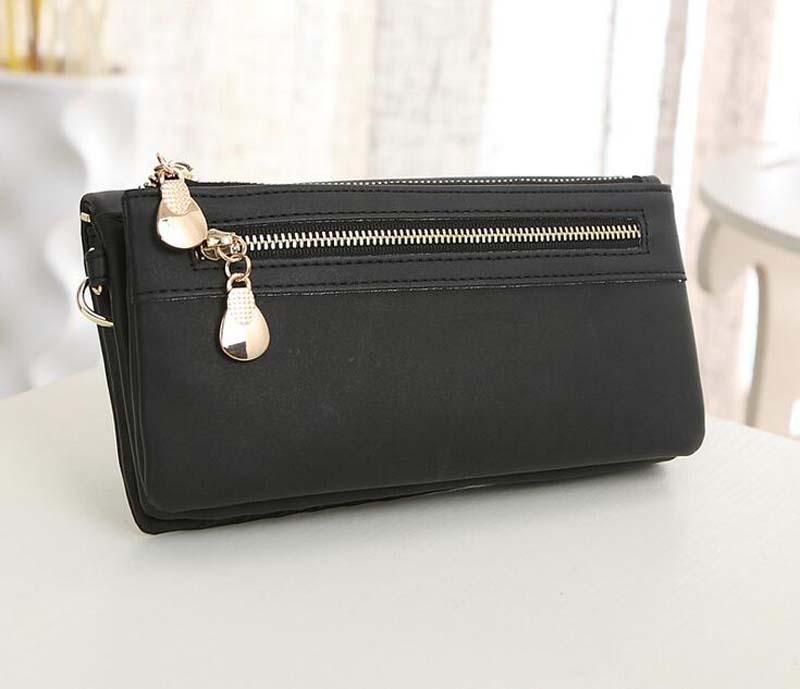 2017 Women Fashion Wallets Dull Polish Leather Wallet Double Zipper Day Clutch Purse Wristlet Handbags, Red
2017 Women Fashion Wallets Dull Polish Leather Wallet Double Zipper Day Clutch Purse Wristlet Handbags, Red