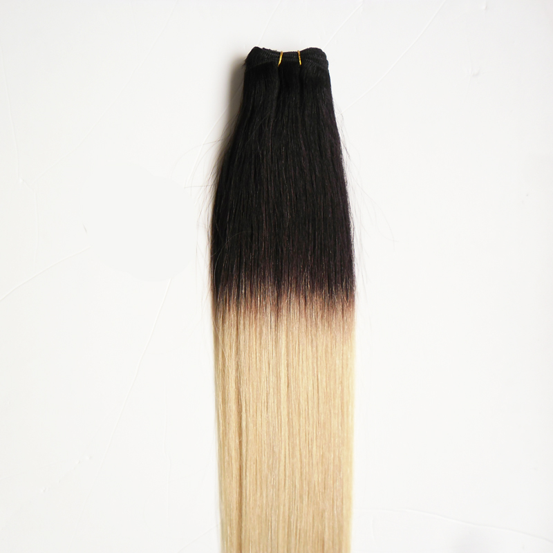 T1B/613 ombre weave hair blonde brazilian hair weave bundles 100g brazilian straight hair weave bundles 1 PCS