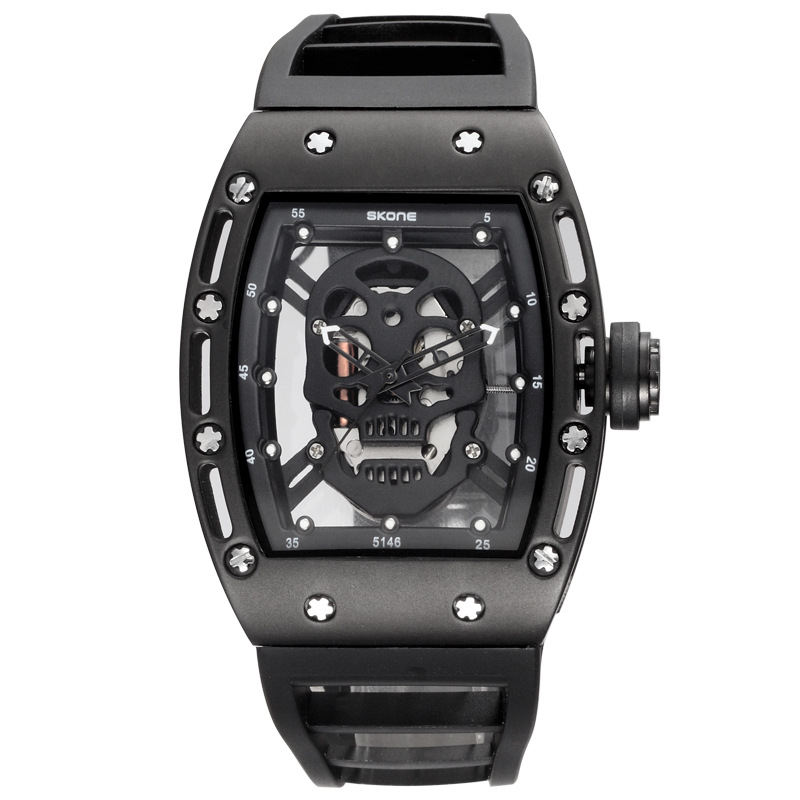 SKONE 2017 Brand Quartz Men Watches Pirate Skull Style Military Silicone Men Sports Wristwatch Waterproof Relogio Masculino, Black
SKONE 2017 Brand Quartz Men Watches Pirate Skull Style Military Silicone Men Sports Wristwatch Waterproof Relogio Masculino, Black