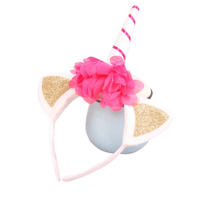 unicorn horn headband with wig braids Party dressing up cosplay flower crystal hairbands Christmas hair sticks Birthday filler bag favors