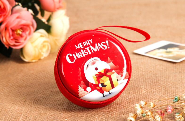 Funny Cute Girl Pula Coin Purse Round Tin Box Coin Bag Tinplate Zipper Bag Women Purse Headset Creative Coin Bag
