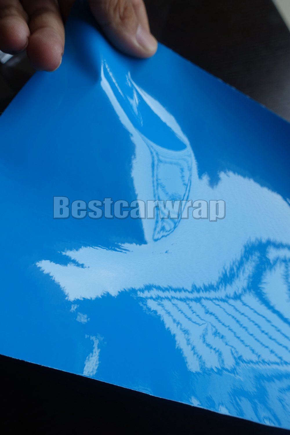 SKY blue Vinyl wrap High Glossy Car Wrap Film WITH 3 LAYERS with air Bubble Free vehicle wrap covering foil Size:1.52*20M/Roll 4.98x66ft