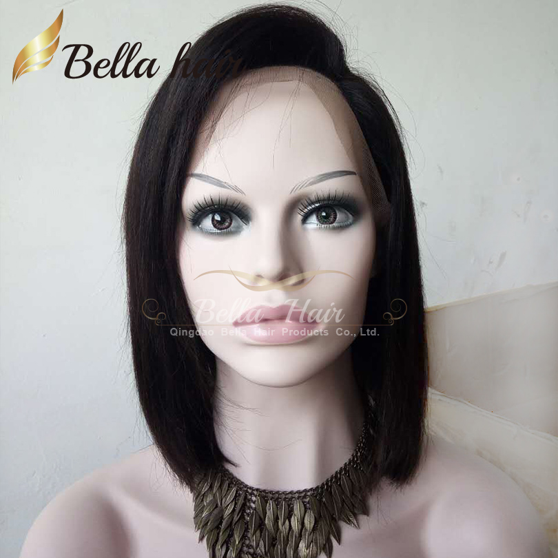 Bella Hair Glueless Wigs Bob Cut Wigs Frontal Human Hair Bob Full Lace Wig For Black Women Full Cuticle Short Bob Lace Wigs Free Shipping Nautral Hair
