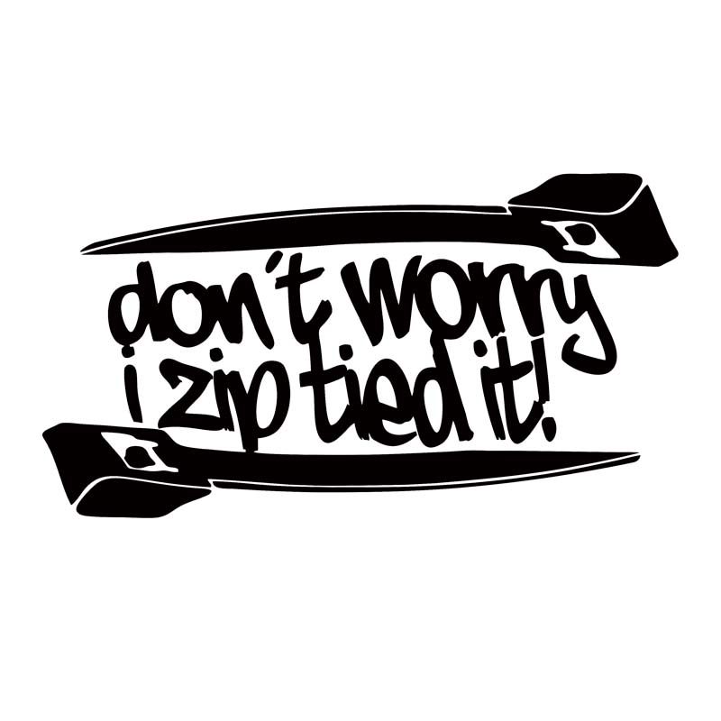 For Don't Worry I Zip Tie Sticker Funny Car Styling Jdm Race Car Truck Window Decal Vinyl Accessories Graphics, Color
For Don't Worry I Zip Tie Sticker Funny Car Styling Jdm Race Car Truck Window Decal Vinyl Accessories Graphics, Color
