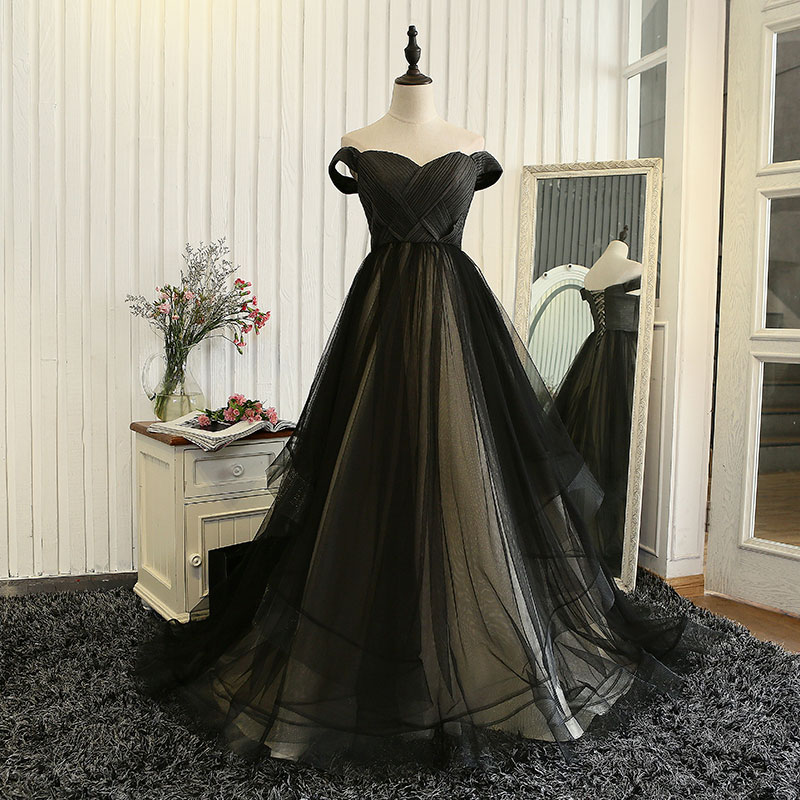 Sexy off Shoulder White and Black Ball Gown Prom Dresses Lace-up/Zipper Back Layers Tulle Organza Sweep Train Evening Gowns High Waist
Sexy off Shoulder White and Black Ball Gown Prom Dresses Lace-up/Zipper Back Layers Tulle Organza Sweep Train Evening Gowns High Waist