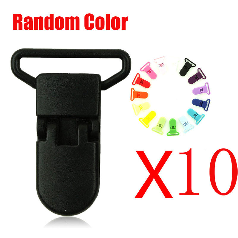 Wholesale-hot Colored Plastic Suspender Soother Pacifier Holder Dummy Clips For Baby Accessories