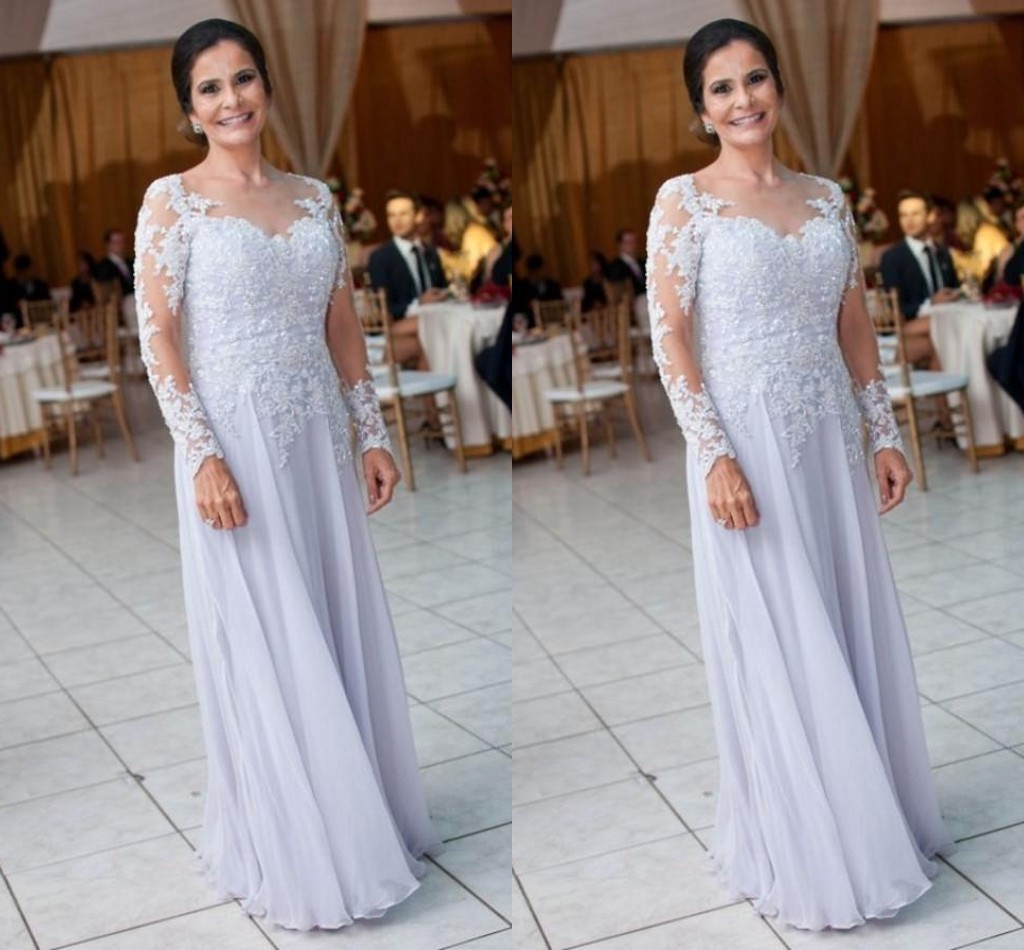Column Mother of the Bride Dresses with Long Sleeves Sheer Jewel Neck Mother Dresses with Lace Appliques Floor Length Evening Dresses
Column Mother of the Bride Dresses with Long Sleeves Sheer Jewel Neck Mother Dresses with Lace Appliques Floor Length Evening Dresses