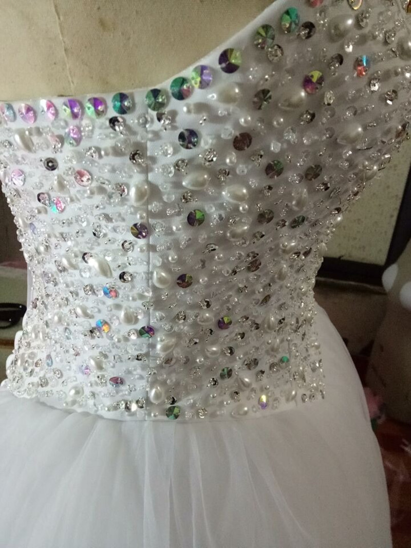 2017 Fashion Crystal Ball Gown Quinceanera Dresses with Sequined Beading Tulle Plus Size Sweet 16 Dresses Vestido Debutante Gowns BQ33