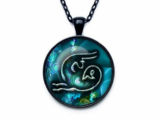 High quality Twelve Seasons Time Gemstone Glass Necklace Pendant Jewelry WFN357 (with chain) mix order 20 pieces a lot