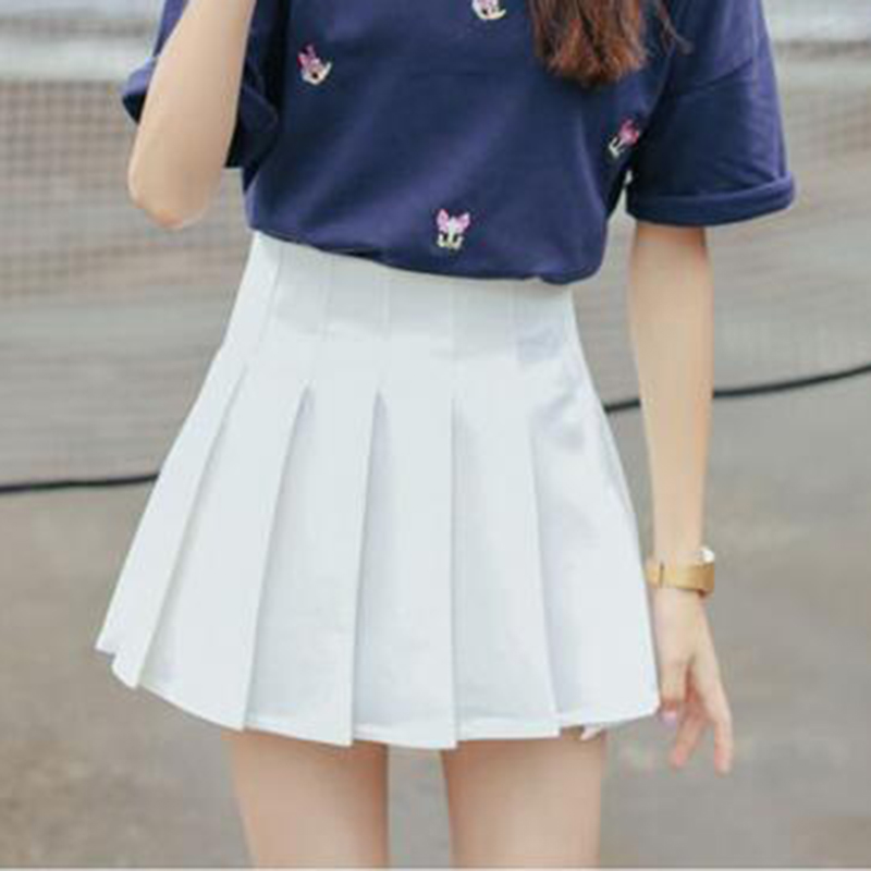 American School Style Fashion Women elegant half Pleated mini Skirts high waist casual girls skirts women leggings skirt