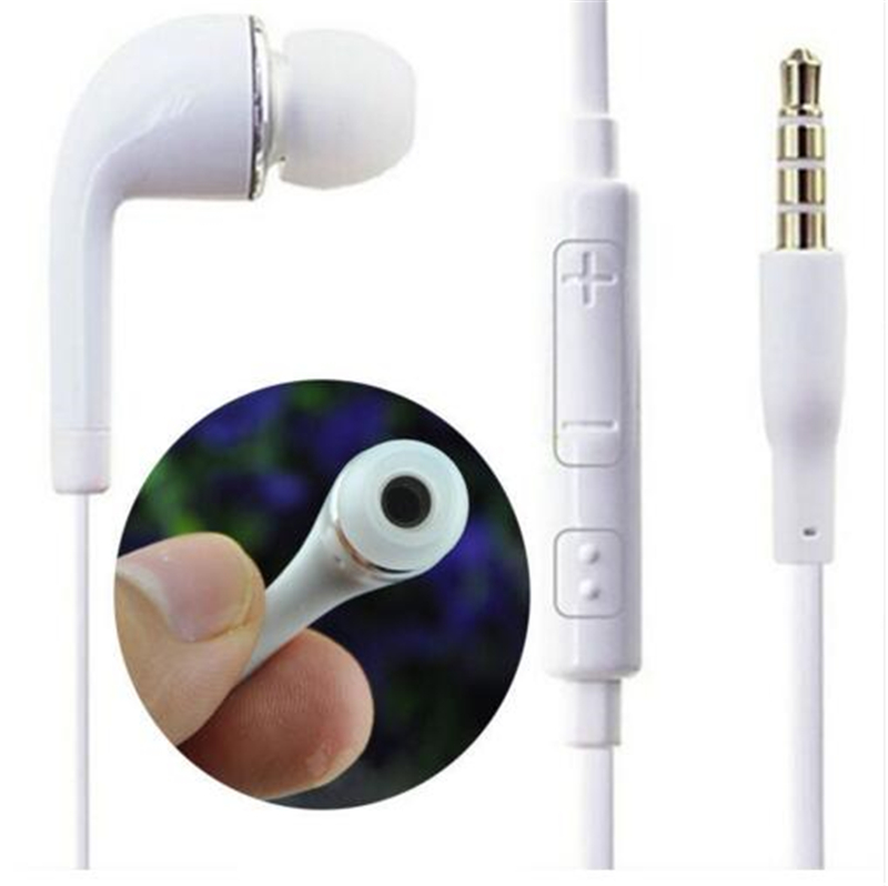 Earphones With Mic 3.5mm For Samsung Galaxy S7 S6 S4 J5 N7100 Headphones In-ear PVC Mobile Phone Handsfree Microphone no package