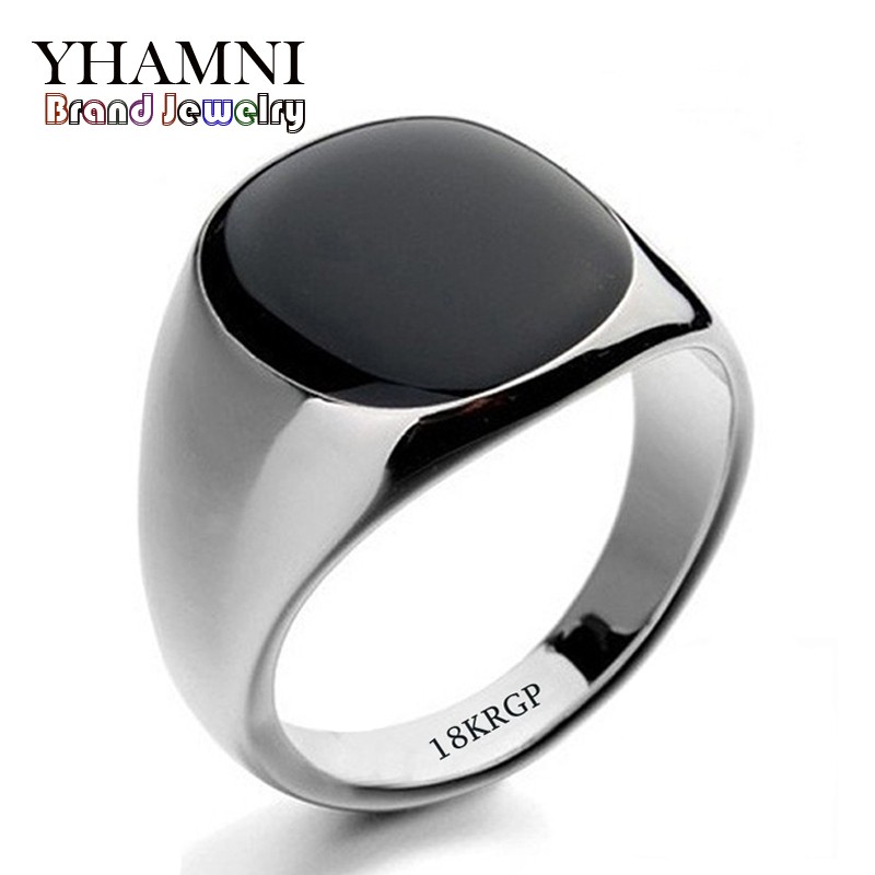 YHAMNI Fashion Black Wedding Rings For Men Brand Luxury Black Onyx Stones Crystal Ring Fashion 18KRGP Rings Men Jewelry R0378
YHAMNI Fashion Black Wedding Rings For Men Brand Luxury Black Onyx Stones Crystal Ring Fashion 18KRGP Rings Men Jewelry R0378