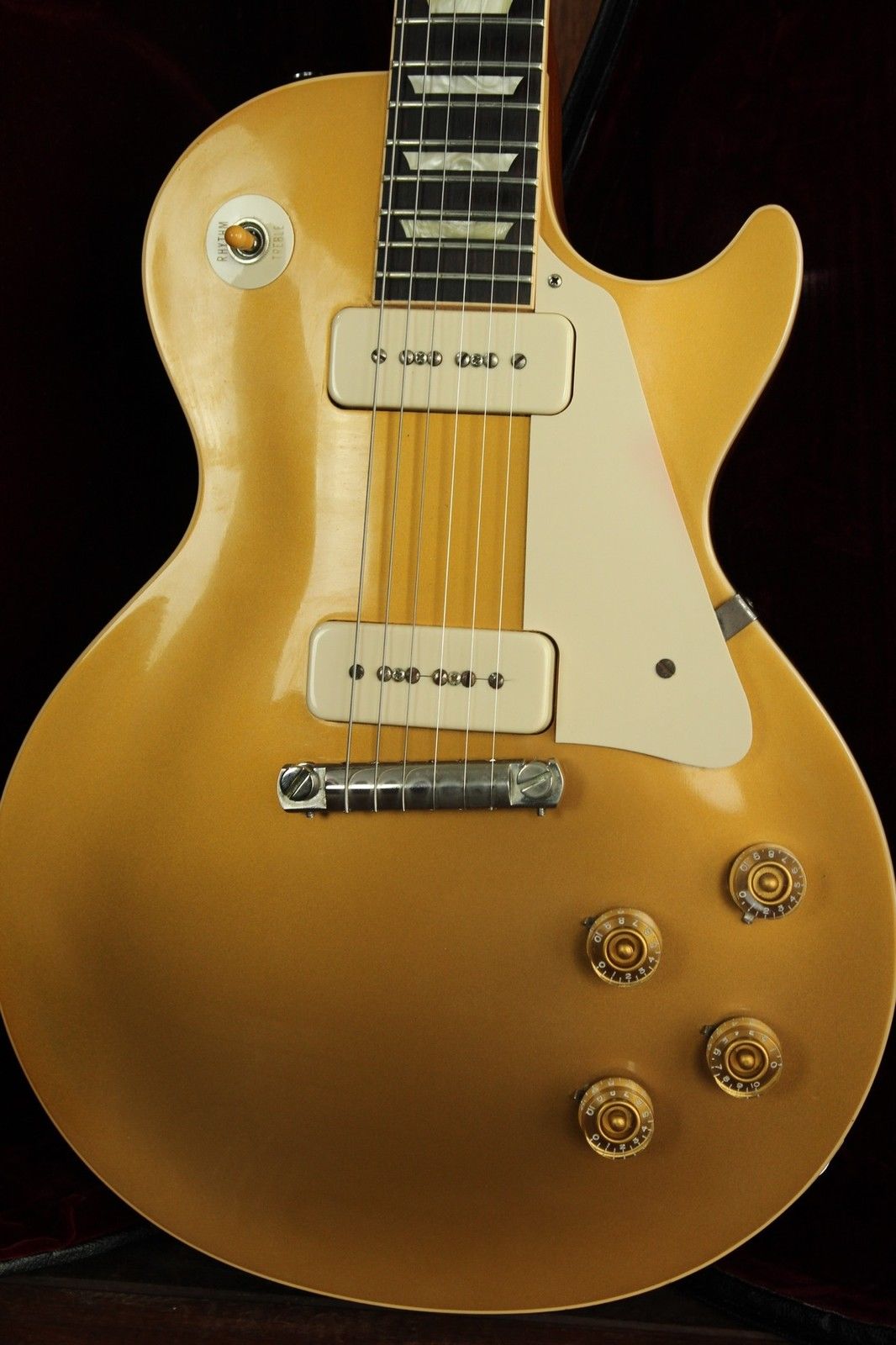 Promotion! 1956 Gold Top Goldtop Electric Guitar Wrap Arround Tailpiece, White P90 Pickups, Free Shipping
Promotion! 1956 Gold Top Goldtop Electric Guitar Wrap Arround Tailpiece, White P90 Pickups, Free Shipping
