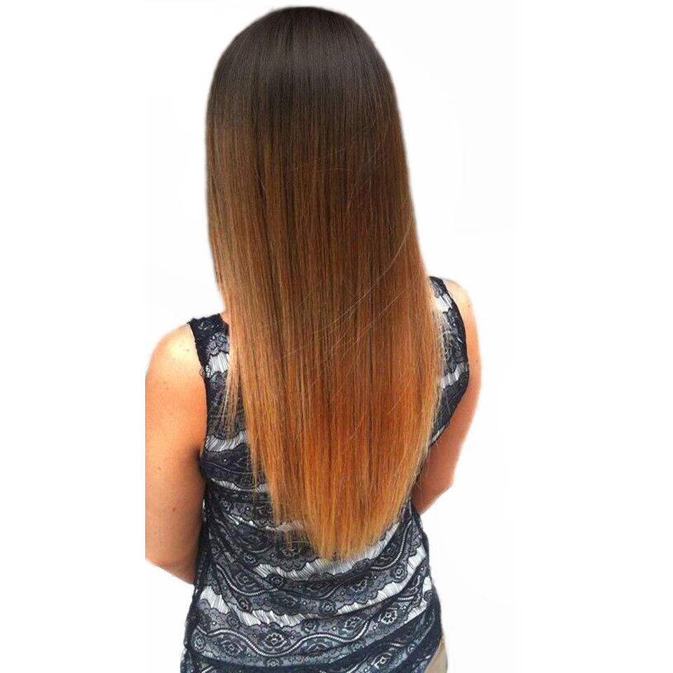 Free shipping Peruvian Straight Human Remy Hair Weaves Ombre 3 Tones 1B/4/30 Color Double Wefts 100g/pc Can Be Dyed Bleached