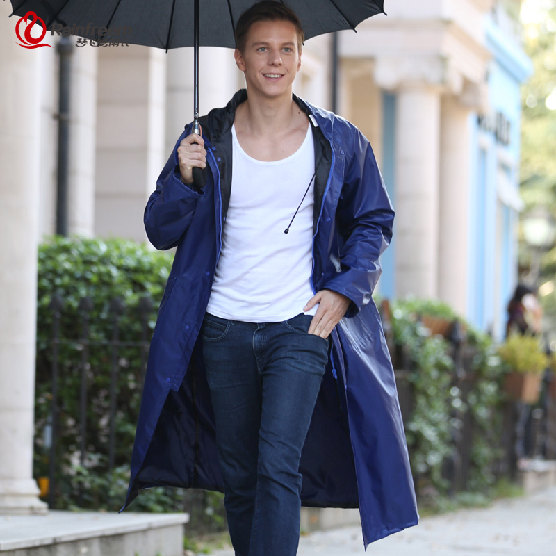 Rainfreem Waterproof Men Raincoat Fashion Rain Jacket Poncho Plus Size S-6XL Fishing Rainwear Motorcycle Hooded Rain Gear