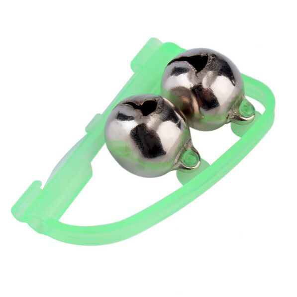 10pc Fishing Accessory Rod Tip Fish Bite Double Alarm Alert Clip Bells Tool for Fishing Tackle Tools night time anglers Glow in the dark