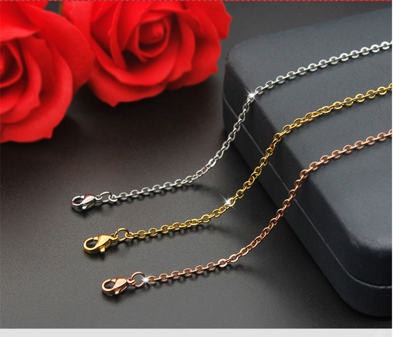 Steel factory stainless steel necklace gold plated titanium jewelry wholesale fashion simple Korean version of the necklace female rose gold
Steel factory stainless steel necklace gold plated titanium jewelry wholesale fashion simple Korean version of the necklace female rose gold