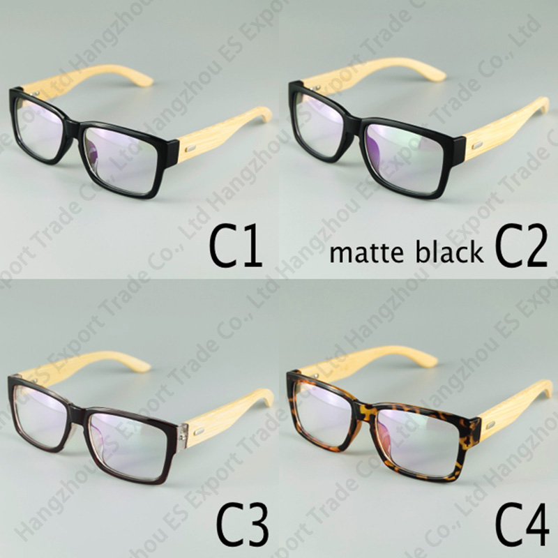 Classical Rectangle Frame Nerd Style Fashion Optical Glasses With Real Bamboo Legs Hand Made Eyewear Wholesale