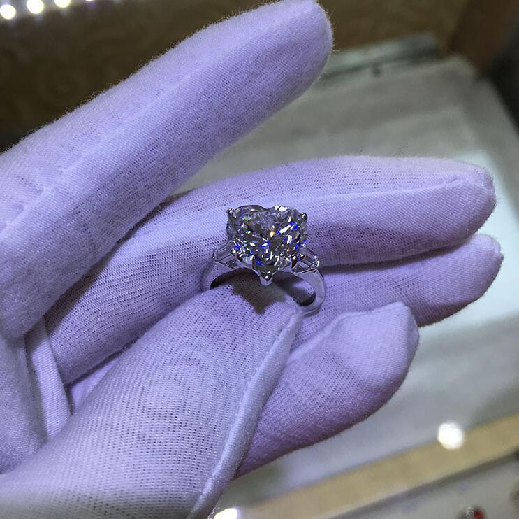 Victoria Wieck Classic Fashion Women Jewelry 925 Sterling Silver Stunning Cute Pear Cut White Topaz CZ Diamond Wedding Girl's Ring Gift box