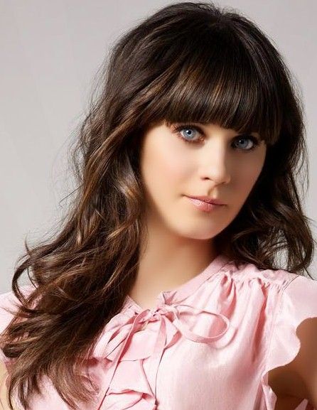 Natural Wave Wigs with Bangs 100% Brazilian Human Hair Fashion Wavy lace front Wig Black 14inch 130%density