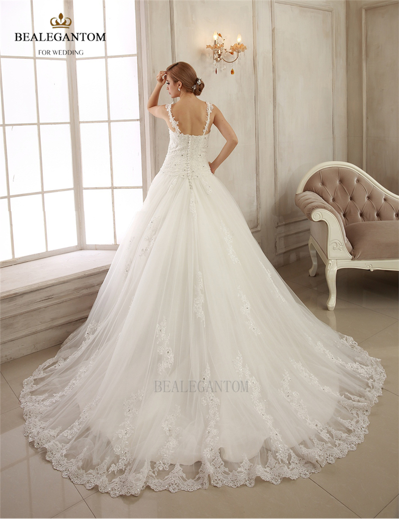 2017 New Real Photo Lace Ball Gown Wedding Dresses Organza Appliques Cheap Vintage Plus Size Bridal Gowns BM26
