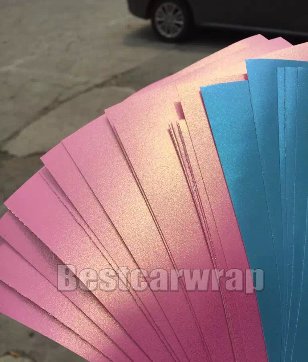 diamond Pink gold matte metallic color flow Vinyl Car Wrap Film air bubble Free For Vehicle Graphics Covers foil coating size 1.52x18m Roll low tack g