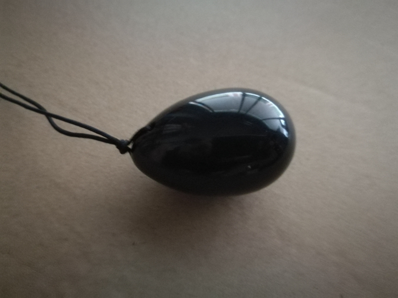 20sets/lot Drilled Natural Black Obsidian Yoni Egg for Kegel Exercise Pelvic Floor Vaginal Muscle Exerciser Jade Egg Massage Ball