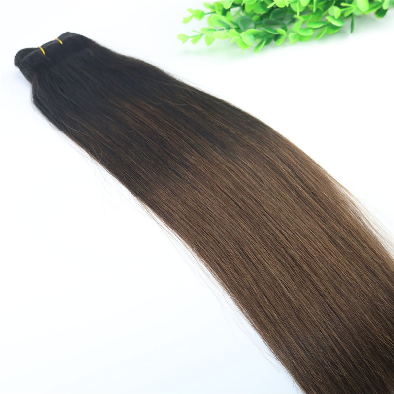 Wholesale Hair Products Human Hair Weave Bundles Brazilian Virgin Hair Extensions Balayage Ombre Brown Two Tone 1B/#4