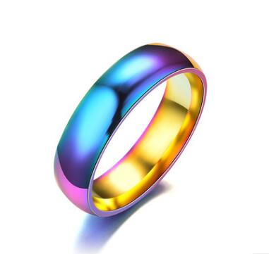 Cheapest new colorful rainbow ring hot stainless steel ring for men and women nine sizes can choose, Silver
Cheapest new colorful rainbow ring hot stainless steel ring for men and women nine sizes can choose, Silver