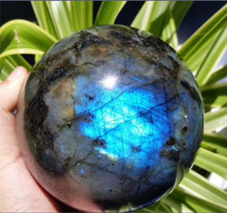 NATURAL Labradorite Crystal sphere ball blue Orb Gem Stone0