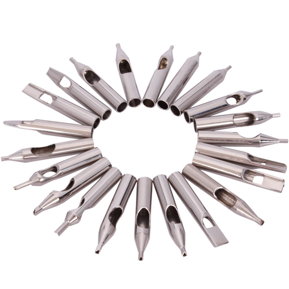 High Quality 22PCS 304 Stainless Steel Tattoo Tips Kit Tattoo Nozzle Tips Mix Set For s Accessories